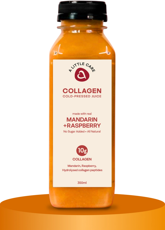 Mandarin Raspberry collagen juice bottle, 350ml